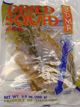 Picture of Frozen Dried Squid - Unpeeled 4 inch